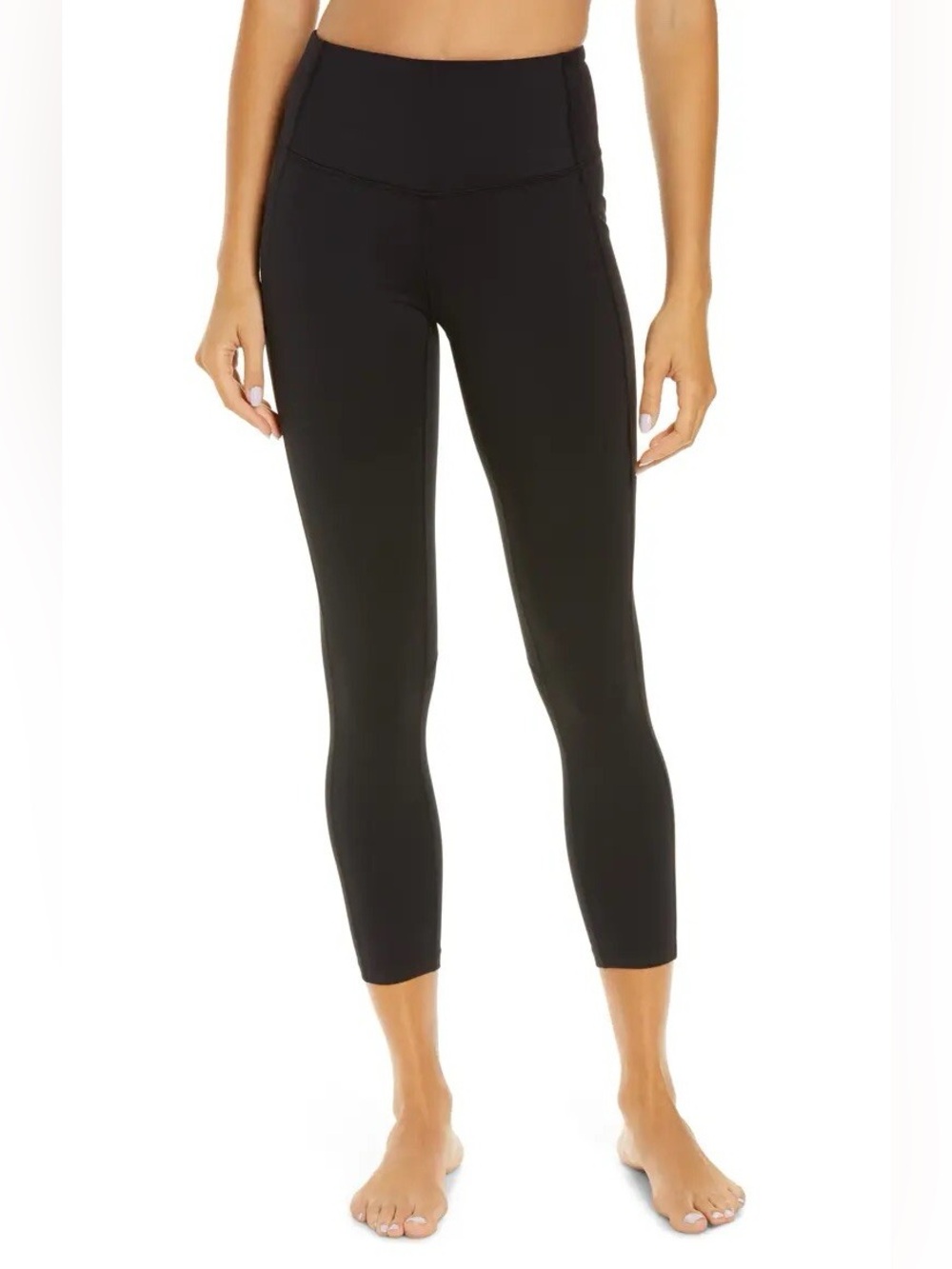 Zella Black High-Rise 7/8 Leggings Sz S